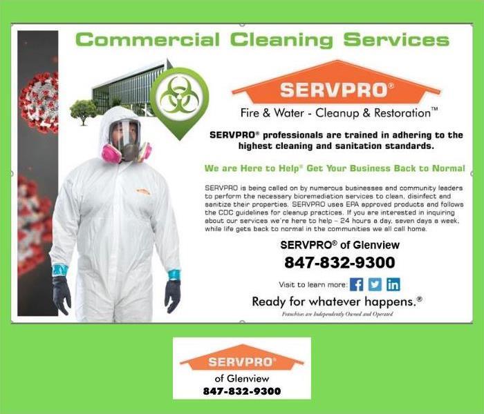 Flyer describing SERVPRO's Commercial Cleaning Services